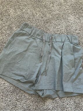 Women’s Grey Drawstring Athletic Shorts